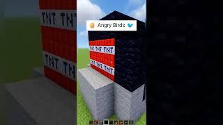 Minecraft БОМБ из Энгри Бердс #shorts  Майнкрафт как построить Angry Birds