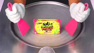 SOUR PATCH Kids - Watermelon  how to make soft & chewy Candy to sweet & sour Ice Cream Rolls  ASMR