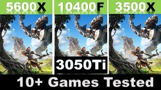 Ryzen 5 5600x vs intel  10400F vs 3500x 11 Games benchmark