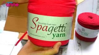 Penye İplik Spagetti Yarn Tığ Işi Puf Kiti Kutu İçeriği