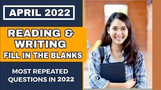 PTE READING AND WRITING FILL IN THE BLANKS  PTE GOLD  APRIL-2022