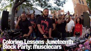 Coloring Lessons Juneteenth Block Party musclecars