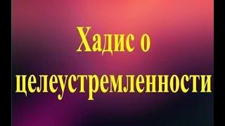 Хадис о необходмости иметь цель целеустремленность