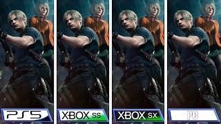 Resident Evil 4 Remake  Xbox Series SX - PS5 - PC  Graphics Comparison  Chainsaw Demo