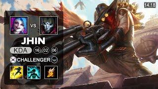 Jhin vs Jinx ADC - KR Challenger - Patch 14.18 Season 14