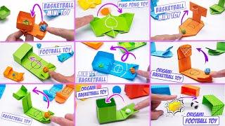 TOP 9 ORIGAMI PAPER MOVING TOY  Basketball  Tennis  Football  Ping Pong  funny pop it toys