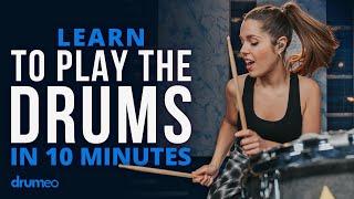 Learn To Play The Drums In 10 Minutes Beginner Lesson w Domino Santantonio