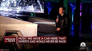 Elon Musk unveils the Tesla Cybertruck