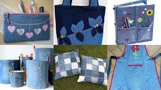 How to Reuse  your denim jeans  Old Jeans Ideas  DIY jeans Bags and Purse Bag Tutorial