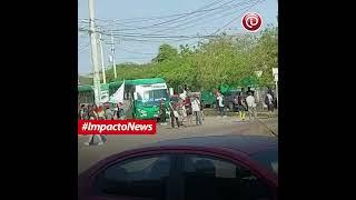 AEstaHora I Plantón de estudiantes de Uniatlántico exigiendo tarifa diferencial en pasajes de buses.