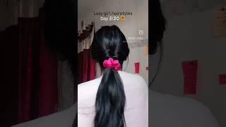 lazy girl hairstyles day 330 #hairstyle #hair #viral #shorts