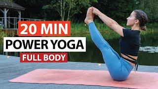 20 Min Power Yoga Flow  Full Body Yoga for All Levels