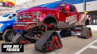 SEMA 2022 Day 1 - Setup Day Highlights  Exotic Rides  Wild Trucks  Muscle Cars  Exclusive Builds