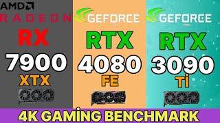 rx 7900 xtx vs 4080 VS RX 7900 XT VS RTX 3090 Tİ VS RX 6950XT AMD 7900XTX  4K GAMİNG BENCHMARK