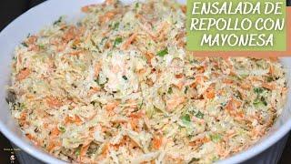 Como Hacer Ensalada De Repollo Con Mayonesa Ensalada De Col  Cabbage Salad With Mayonnaise
