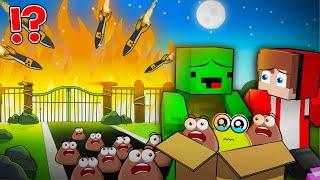 Mikey And JJ SAVE Pou And Poulina From NUCLEAR MISSILE in Minecraft - Maizen Journey