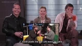 Amber Heard Jason Momoa e Patrick Wilson para o MTV News LEGENDADO PTBR