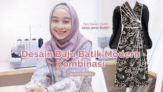 Desain Baju Batik Modern Kombinasi