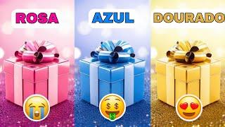 Escolha o seu presente... Rosa Azul ou Dourado ⭐️ Como Vai a Sua Sorte? 