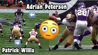 Adrian Peterson Vs Patrick Willis  PHYSICAL 2012 RB Vs LB Matchup