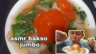 asmr bakso jumbo pedas + cabe rawit  mukbang Indonesia