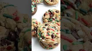 Christmas Chocolate Chip Cookies with Sprinkles Dairy-free and Egg-free