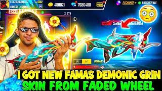 I Got New First Evo Famas Demonic Gun Skin & Level 7 New Emotes Garena Free Fire