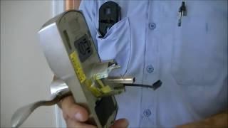 How to install a keyless coded entry door knob. Schlage