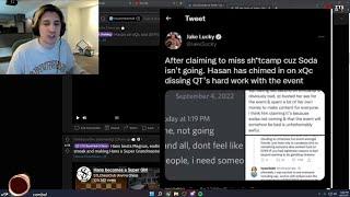 xQc reacts to Jake Lucky tweeting about him