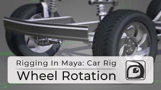 #RiggingInMaya  Automatic Wheel Rotation