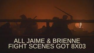 All Jaime & Brienne Fight scenes  Game of thrones 8x03