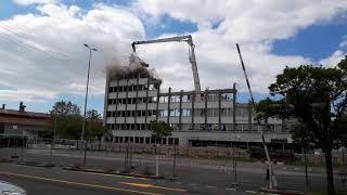 Démolition building centre PSA Sochaux