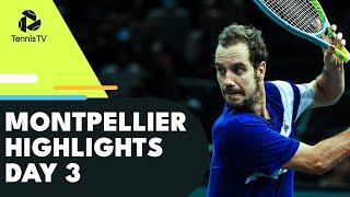 Gasquet Faces Humbert Tsonga Krajinovic and Mannarino In Action  Montpellier Day 3 Highlights