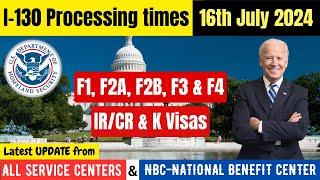 Latest Update on US Family Petitions  i130 Processing  JULY 2024