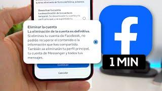 Cómo ELIMINAR cuenta de Facebook PARA SIEMPRE 