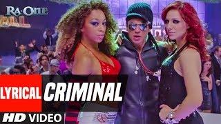 Lyrical Video Criminal  Ra.One  ShahRukh Khan  Kareena Kapoor