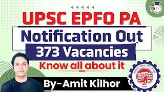 UPSC EPFO 2024 Notification Out  UPSC EPFO Personal Assistant Recruitment 2024  323 Posts StudyIQ