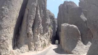 Driving through tunnel at Needles Highway