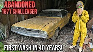First Wash in 40 Years Barn Find Dodge Challenger  Car Detailing Restoration