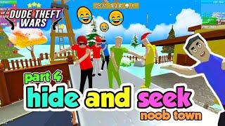 hide and seek part 4 in noobtown  dude theft wars private room