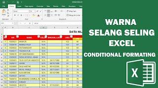Excel Tutorial Cara Membuat Warna Selang Seling Di Excel Baris Zebra OTOMATIS