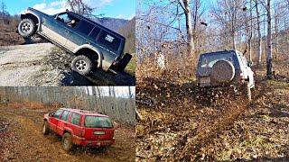 EXTREME OFF ROAD - Mitsubishi Pajero 3.5v6 x3 vs Jeep Grand Cherokee 5.2v8 vs Toyota Prado 3.0td