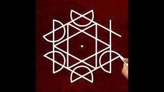 Diwali Special Deepam Rangoli Design with 5x3 dot  Beautiful Rangoli Kolam  Easy Rangoli Muggulu