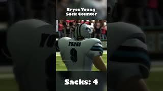 Bryce Young sacked 5 Times in the first half  #backbreaker #madden24 #footballshorts