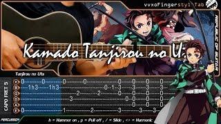 Demon Slayer Kimetsu no Yaiba - Kamado Tanjirou no Uta - Fingerstyle Guitar Cover + TABS Tutorial