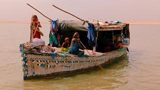 Boat House  Village Life in water  Poor Woman Routine Living in the Boat House  Village Life