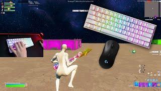 Unboxing GK61 Mechanical Keyboard + Fortnite Keyboard & Mouse Sounds Gameplay