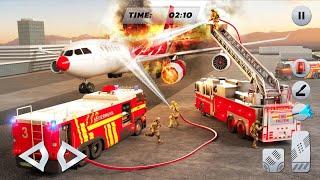 Đội lái xe cứu Hỏa Khẩn cấp Chữa cháy máy bay  911 Airplane Fire Rescue Simulator android gameplay