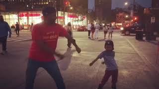 5 year old destroys Dad in Floss Dance Battle