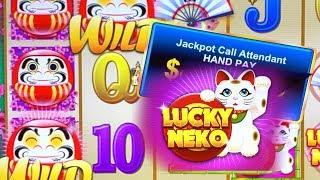 $75 BETS ON BULLSEYE BONUS  LUCKY NEKO DELIVERS  HIGH LIMIT JACKPOT HANDPAY